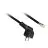 Kabel Schuko Stekker 3x0.75 3M Zwart
